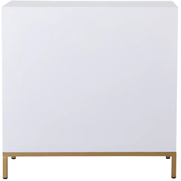 Cabinets & Sideboards-Kirkland's Home White Wood Basket Weave Cabinet