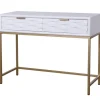 Console Tables-Kirkland's Home White Wood Basket Weave Console Table