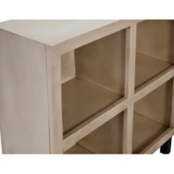 Entryway Furniture-Kirkland's Home White Wood 4-Cubby Bookshelf