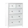 Dressers & Chests-Kirkland's Home White Wood Five Framed Drawers Dresser