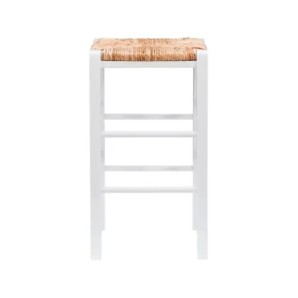 Bar Stools & Counter Height Stools-Kirkland's Home White Wood Grass Backless 2-Pc. Counter Stool Set Tan