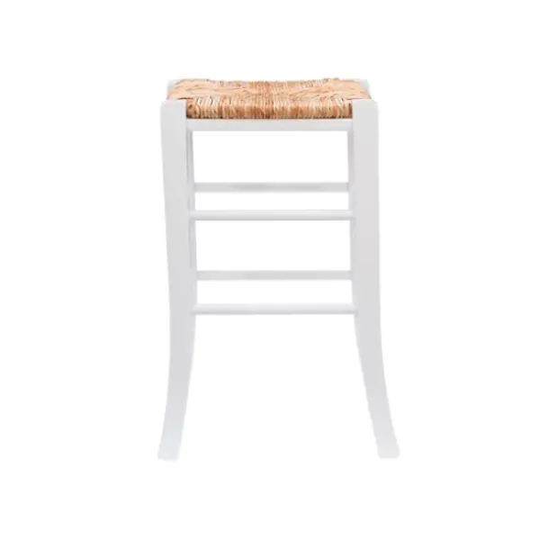 Bar Stools & Counter Height Stools-Kirkland's Home White Wood Grass Backless 2-Pc. Counter Stool Set Tan