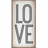 Wall Quotes & Signs-Kirkland's Home White Wood Love Framed Wall Plaque White/Black