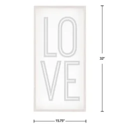 Wall Quotes & Signs-Kirkland's Home White Wood Love Framed Wall Plaque White/Black