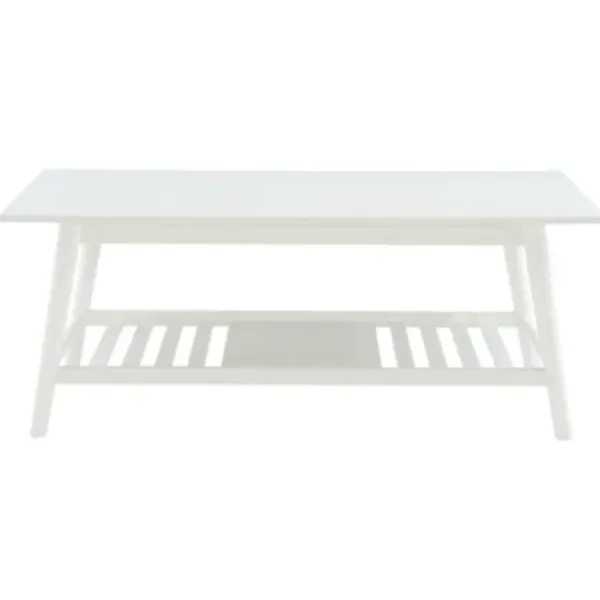 Coffee Tables-Kirkland's Home White Wood Midcentury Coffee Table
