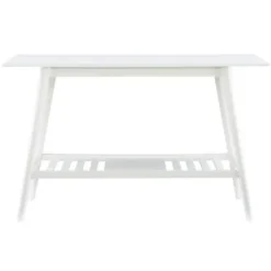Console Tables-Kirkland's Home White Wood Midcentury Console Table