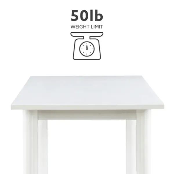 Console Tables-Kirkland's Home White Wood Midcentury Console Table