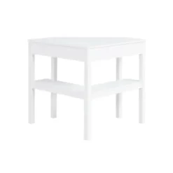 Office Furniture-Kirkland's Home White Wood Single Drawer Corner Desk