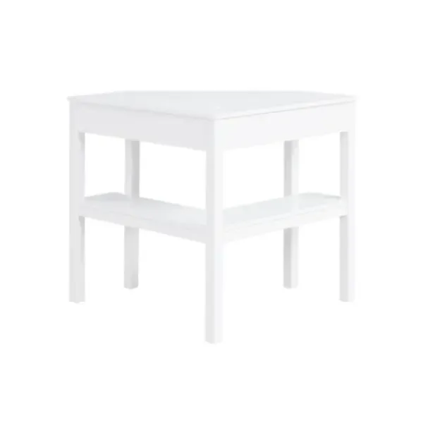 Office Furniture-Kirkland's Home White Wood Single Drawer Corner Desk