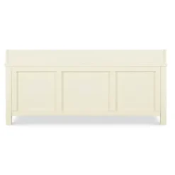 Benches & Ottomans-Kirkland's Home White Wood Upholstered Storage Bench White/Gray
