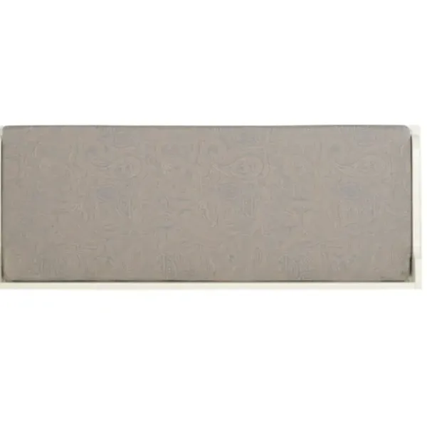 Benches & Ottomans-Kirkland's Home White Wood Upholstered Storage Bench White/Gray