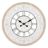 Clocks-Kirkland's Home White Wood Vintage Farmhouse Clock