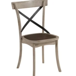 Dining Chairs-Kirkland's Home White X-Back Wooden Dining Chairs, Set Of 2 White/Brown