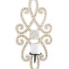 Sconces-Kirkland's Home Whitewash Beaded Scroll Sconce