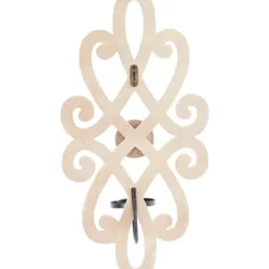 Sconces-Kirkland's Home Whitewash Beaded Scroll Sconce