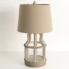 Table Lamps-Kirkland's Home Whitewash Open Beaded Table Lamp Tan