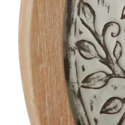Wall Plaques-Kirkland's Home Whitewashed Bronze Tree Framed Wall Plaque Brown/Ivory
