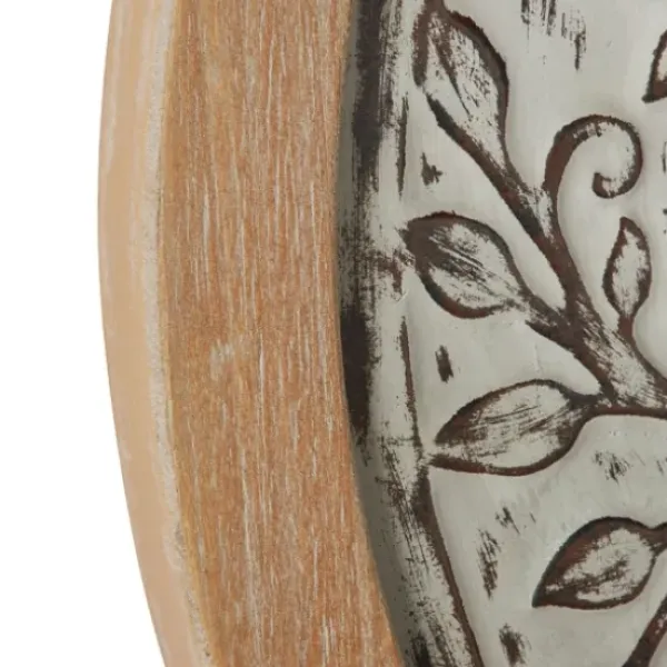 Wall Plaques-Kirkland's Home Whitewashed Bronze Tree Framed Wall Plaque Brown/Ivory
