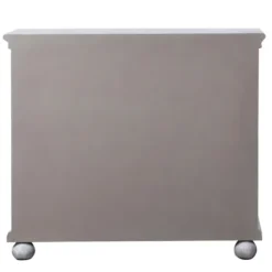 Cabinets & Sideboards-Kirkland's Home Whitewashed Gray Wood Hexagonal Door Cabinet White/Gray