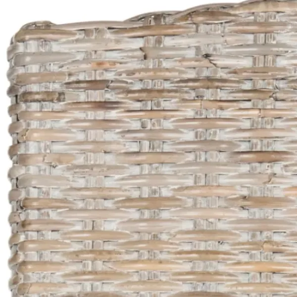 Dining Chairs-Kirkland's Home Whitewashed Kubu Rattan Dining Chairs, Set Of 2 Ivory