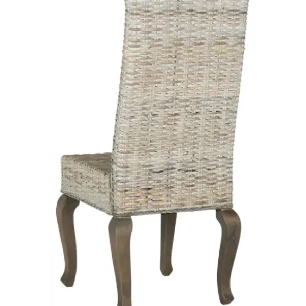 Dining Chairs-Kirkland's Home Whitewashed Kubu Rattan Dining Chairs, Set Of 2 Ivory