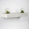 Shelves-Kirkland's Home Whitewashed Wood Floating Shelf, 24 In.