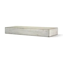 Shelves-Kirkland's Home Whitewashed Wood Floating Shelf, 24 In.