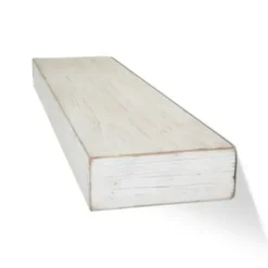 Shelves-Kirkland's Home Whitewashed Wood Floating Shelf, 24 In.