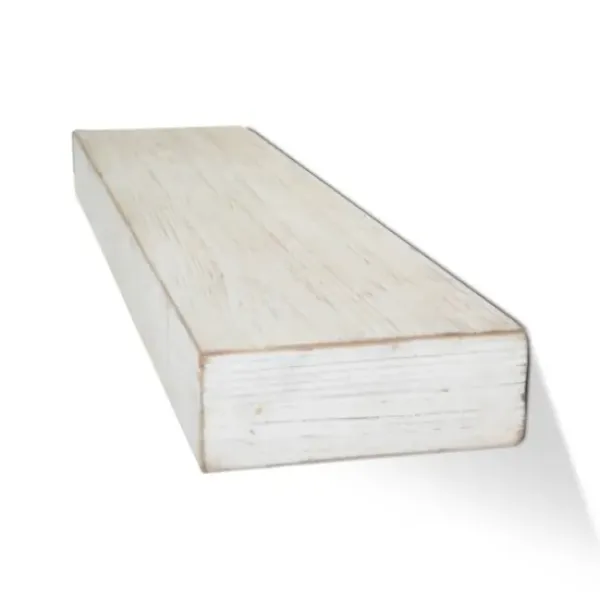 Shelves-Kirkland's Home Whitewashed Wood Floating Shelf, 24 In.