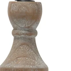 Candle Holders-Kirkland's Home Whitewashed Wood Taper Candle Holder, 9 In. Tan/Brown