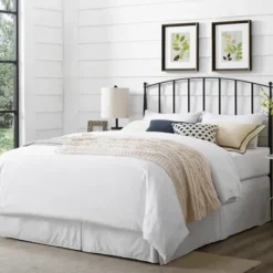 Beds & Headboards-Kirkland's Home Whitley Metal Slat King Headboard Black