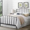 Beds & Headboards-Kirkland's Home Whitley Metal Slat Queen Bed Black