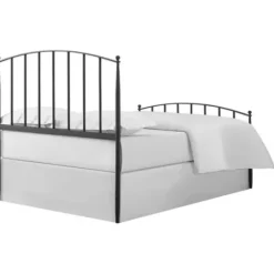 Beds & Headboards-Kirkland's Home Whitley Metal Slat Queen Bed Black
