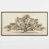 Canvas Art-Kirkland's Home Wide Oak Tree Framed Art Print White/Gray