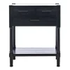 Console Tables-Kirkland's Home Wilbert 3-Drawer Console Table Black
