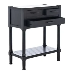 Console Tables-Kirkland's Home Wilbert 3-Drawer Console Table Black