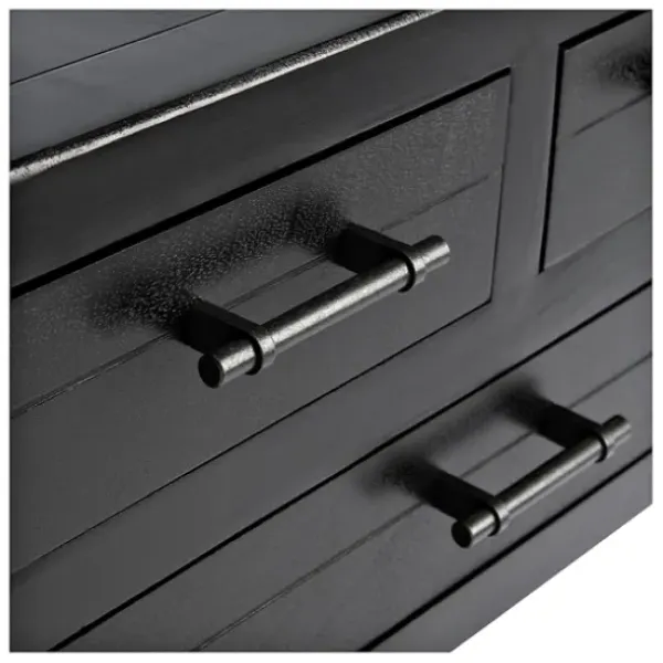 Console Tables-Kirkland's Home Wilbert 3-Drawer Console Table Black