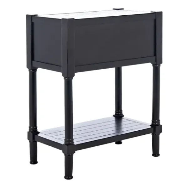 Console Tables-Kirkland's Home Wilbert 3-Drawer Console Table Black