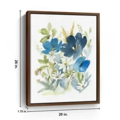 Framed Art-Kirkland's Home Wild Botanical Medley Framed Art Print White/Blue/Green