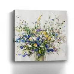 Canvas Art-Kirkland's Home Wild Grown Bouquet Canvas Art Print, 40X40 In. White/Multi