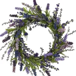 Wreaths-Kirkland's Home Wild Lavender And Greenery Wreath Purple/Green