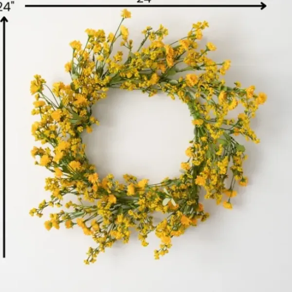 Wreaths-Kirkland's Home Wildflower Wreath Yellow