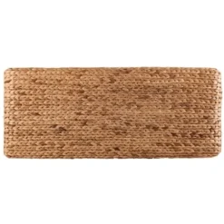 Benches & Ottomans-Kirkland's Home Wiley Woven Hyacinth Bench With White Base Tan/White