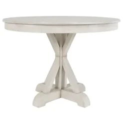 Dining Tables-Kirkland's Home Willa White Reclaimed Pine Wood Dining Table