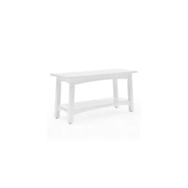 Benches & Ottomans-Kirkland's Home Willis Wooden Lower Shelf Bench White