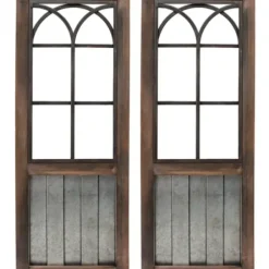 Wall Plaques-Kirkland's Home Willow Farms Window Plaque, Set Of 2 Brown