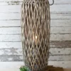 Outdoor Lighting-Kirkland's Home Willow Oval Lantern, 28 In. Gray