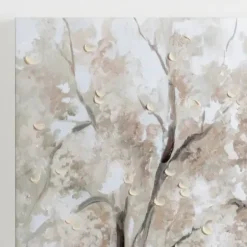 Canvas Art-Kirkland's Home Willow Peace Tree Canvas Art Print Gray/White
