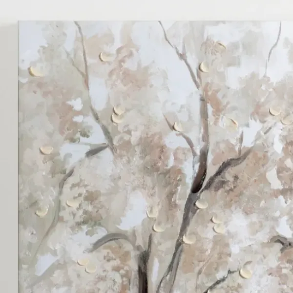 Canvas Art-Kirkland's Home Willow Peace Tree Canvas Art Print Gray/White