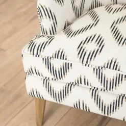 Accent Chairs-Kirkland's Home Wilson Prairie Accent Chair White/Black